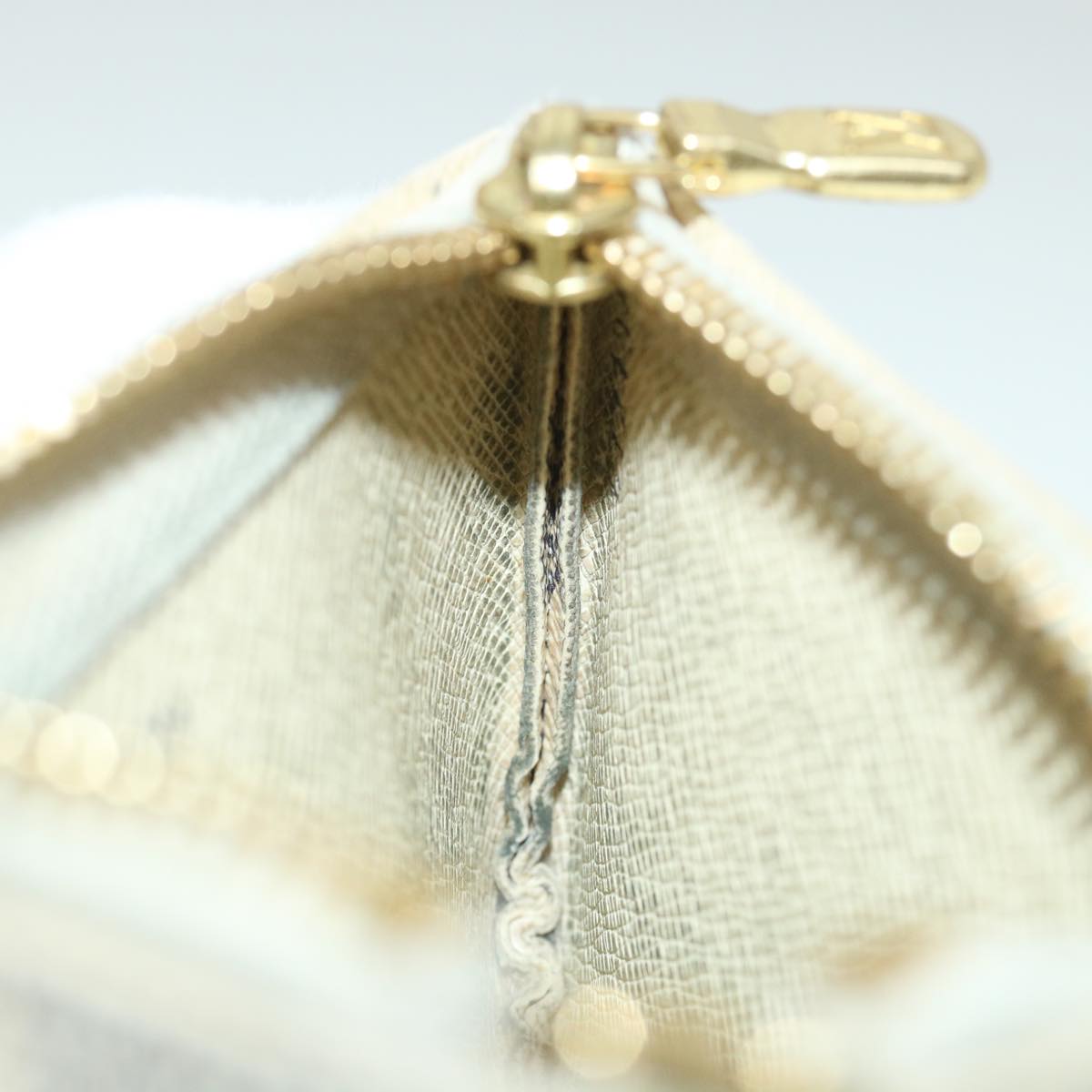 LOUIS VUITTON Damier Azur Pochette Cles Coin Purse N62659 LV yk8895