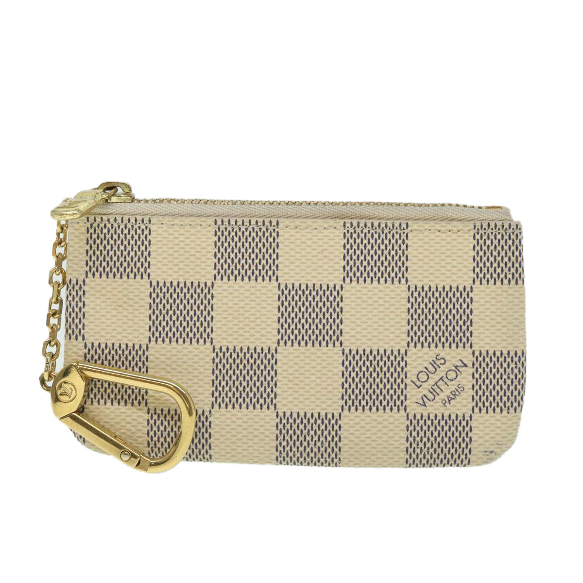 LOUIS VUITTON Damier Azur Pochette Cles Coin Purse N62659 LV yk8895
