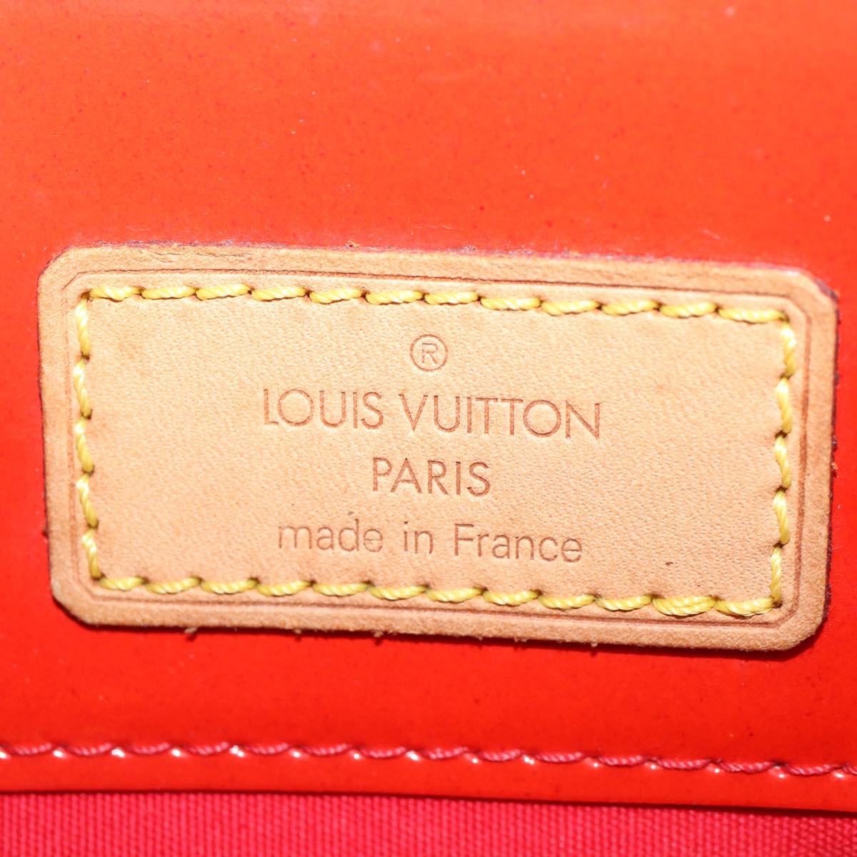 LOUIS VUITTON Monogram Vernis Reade PM Hand Bag Red M91088 LV yk8905