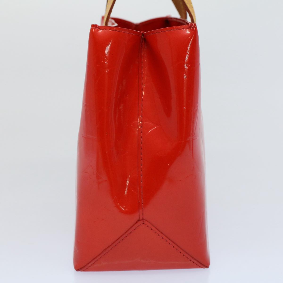 LOUIS VUITTON Monogram Vernis Reade PM Hand Bag Red M91088 LV yk8905