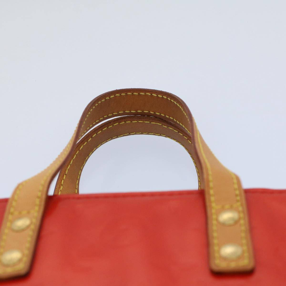 LOUIS VUITTON Monogram Vernis Reade PM Hand Bag Red M91088 LV yk8905