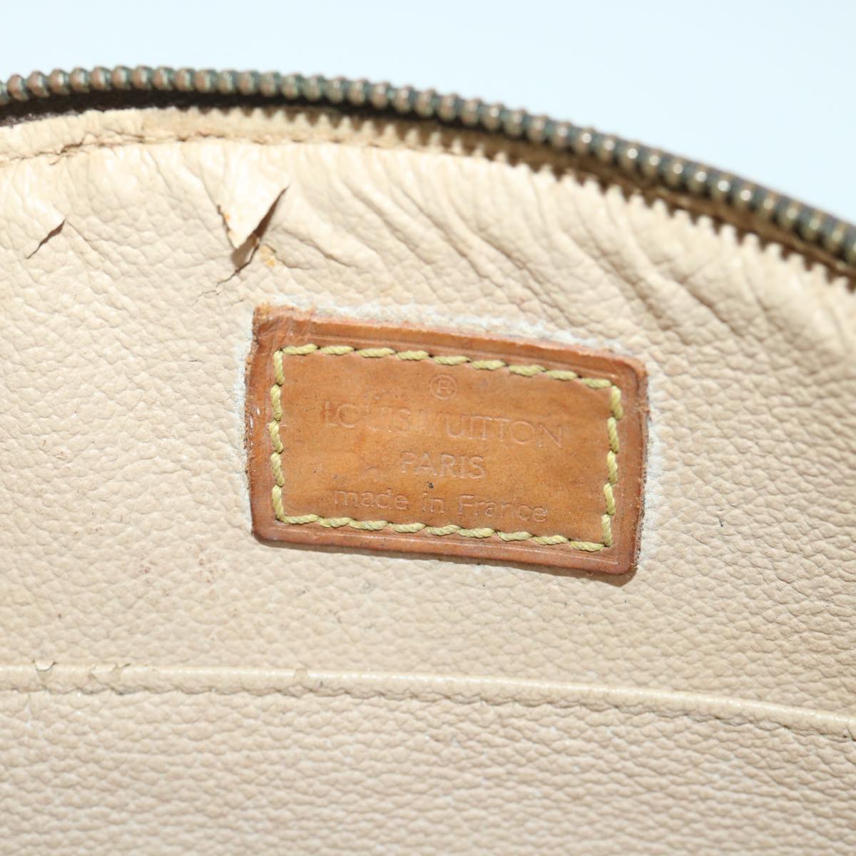 LOUIS VUITTON Monogram Trousse Demi Ronde Cosmetic Pouch M47520 LV yk8915