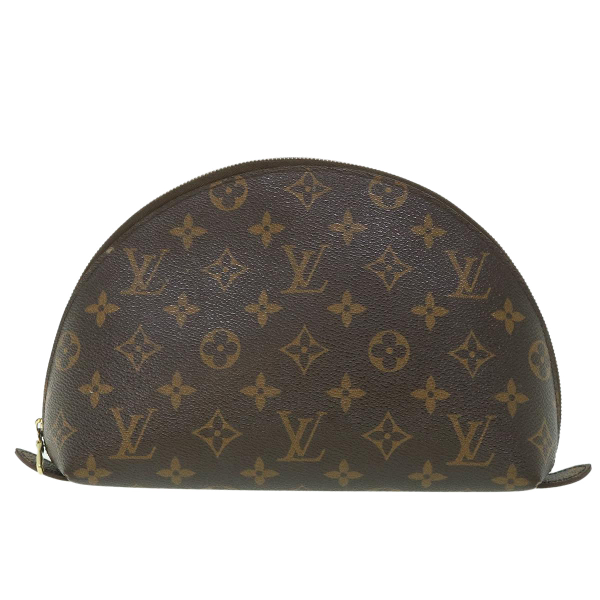 LOUIS VUITTON Monogram Trousse Demi Ronde Cosmetic Pouch M47520 LV yk8915