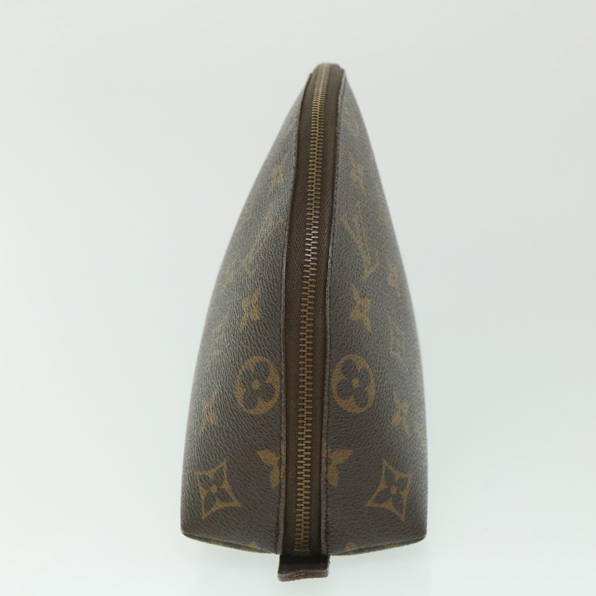 LOUIS VUITTON Monogram Trousse Demi Ronde Cosmetic Pouch M47520 LV yk8915