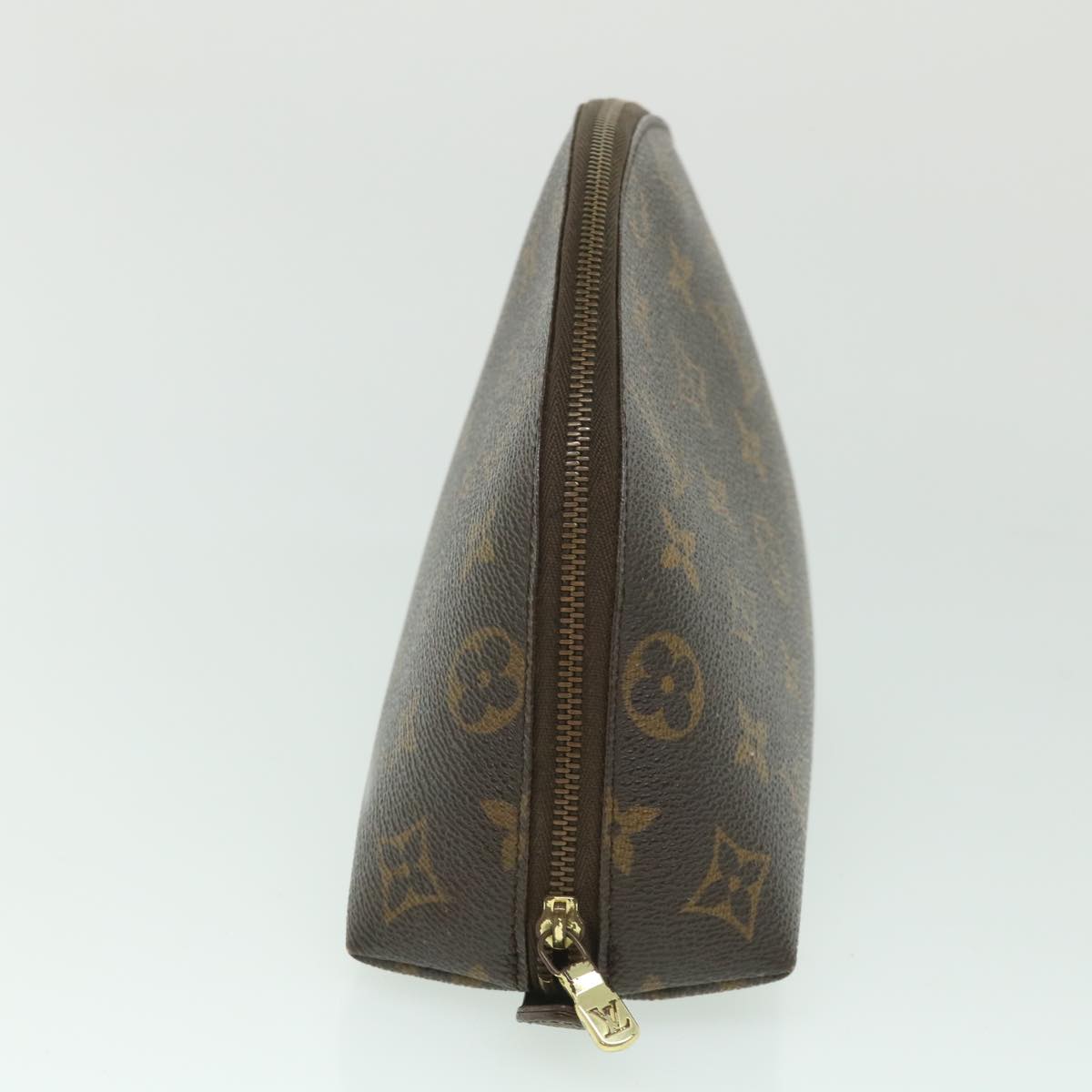 LOUIS VUITTON Monogram Trousse Demi Ronde Cosmetic Pouch M47520 LV yk8915