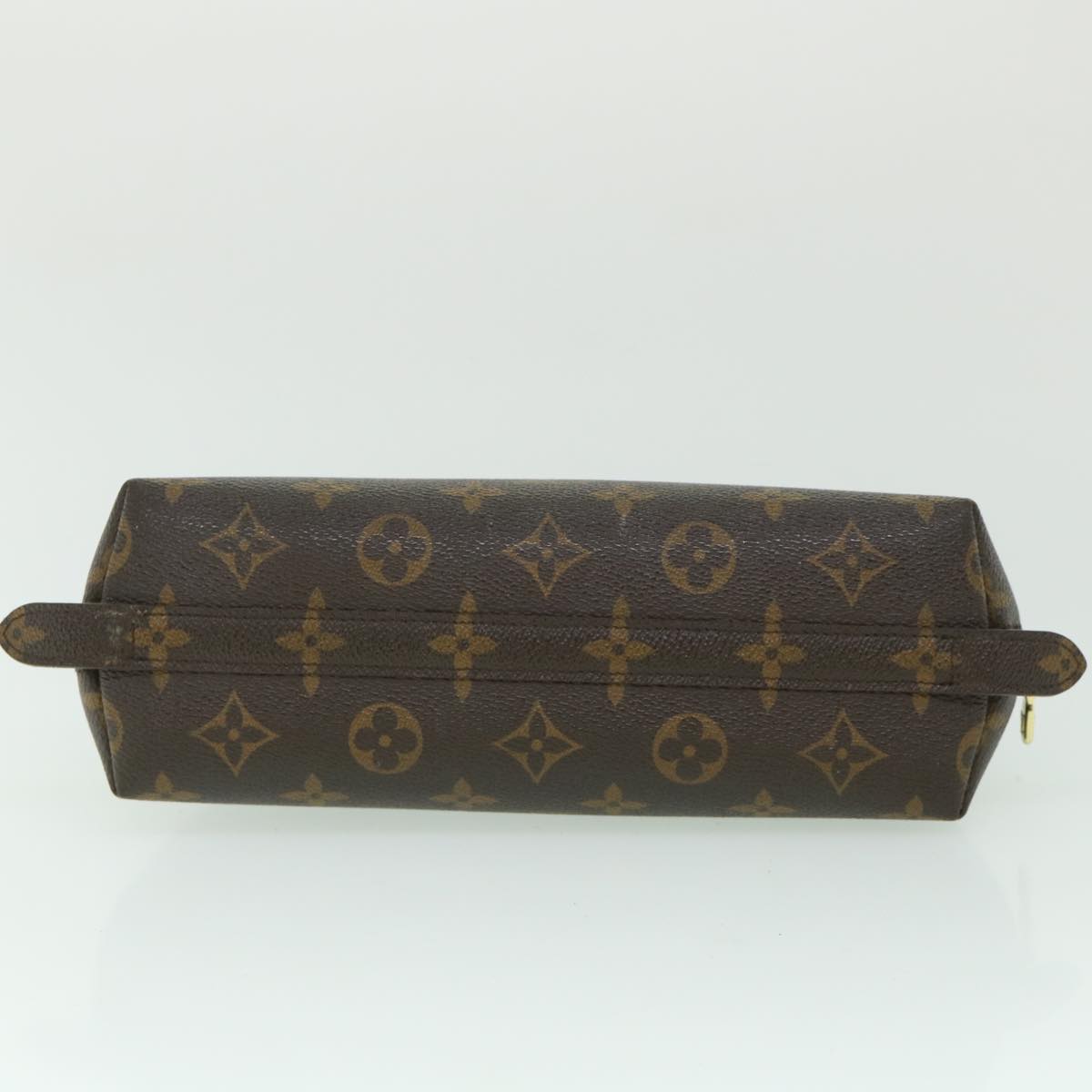 LOUIS VUITTON Monogram Trousse Demi Ronde Cosmetic Pouch M47520 LV yk8915