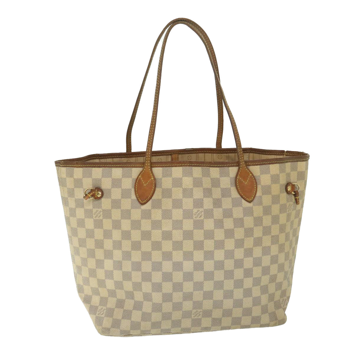 LOUIS VUITTON Damier Azur Neverfull MM Tote Bag N41605 LV yk8926