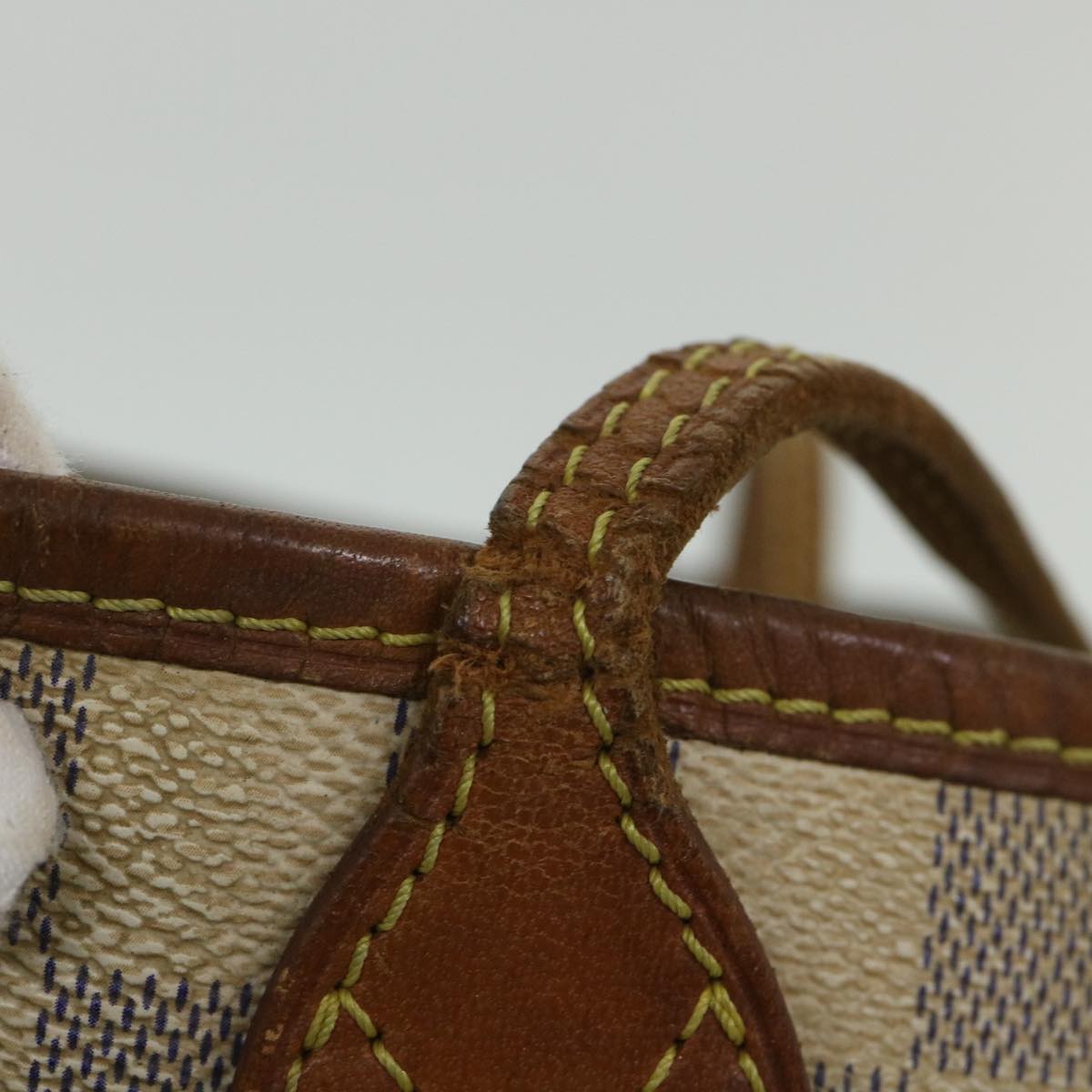 LOUIS VUITTON Damier Azur Neverfull MM Tote Bag N41605 LV yk8926