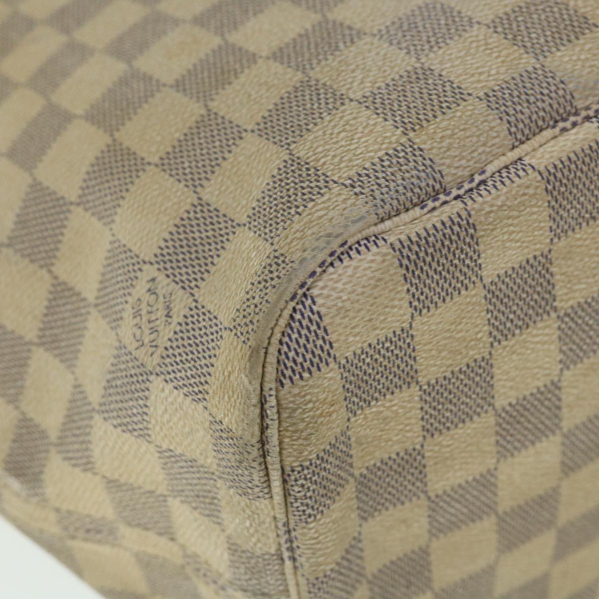 LOUIS VUITTON Damier Azur Neverfull MM Tote Bag N41605 LV yk8926