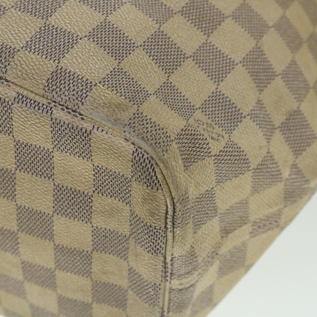 LOUIS VUITTON Damier Azur Neverfull MM Tote Bag N41605 LV yk8926