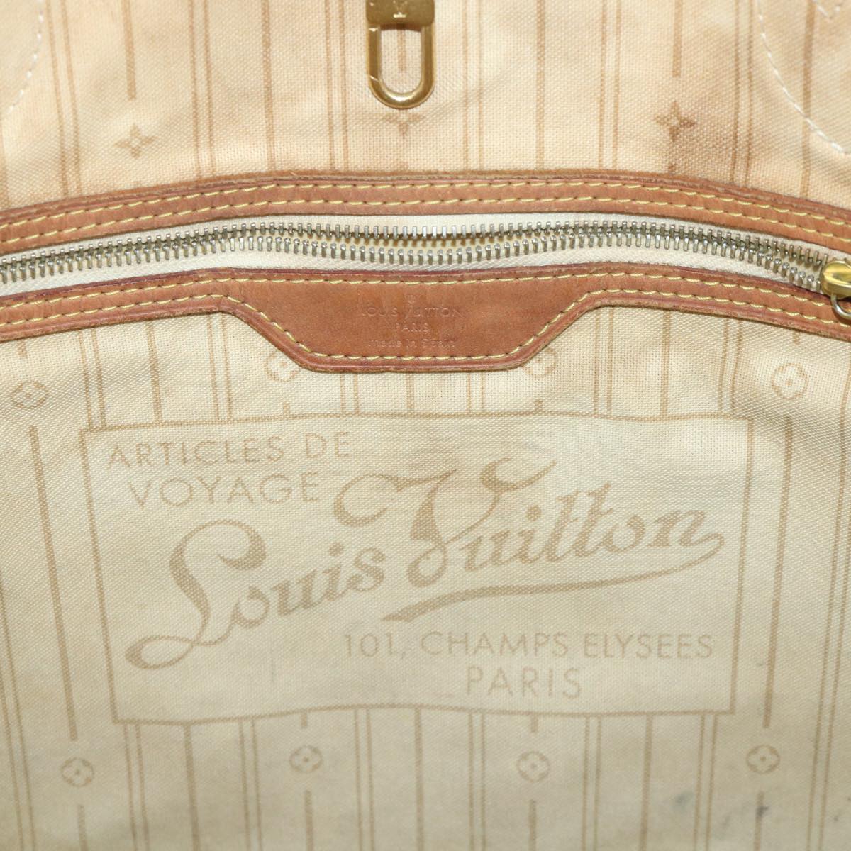 LOUIS VUITTON Damier Azur Neverfull MM Tote Bag N41605 LV yk8926