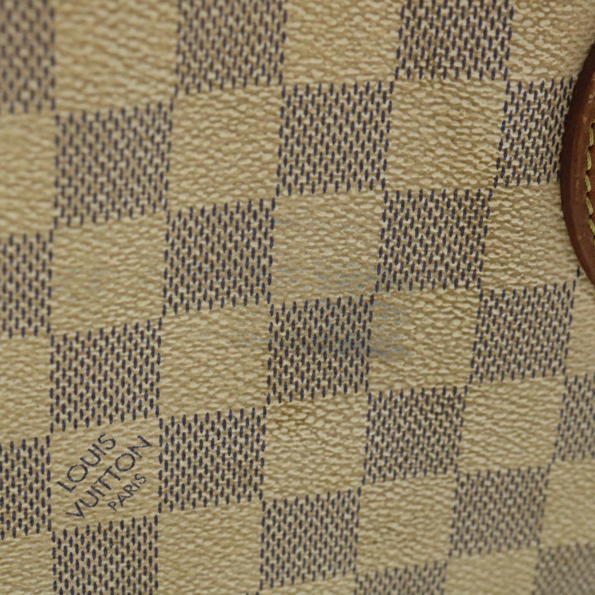 LOUIS VUITTON Damier Azur Neverfull MM Tote Bag N41605 LV yk8926