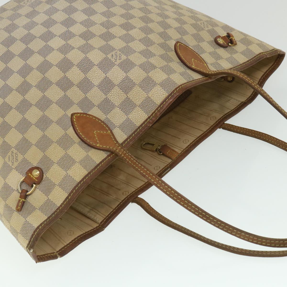 LOUIS VUITTON Damier Azur Neverfull MM Tote Bag N41605 LV yk8926