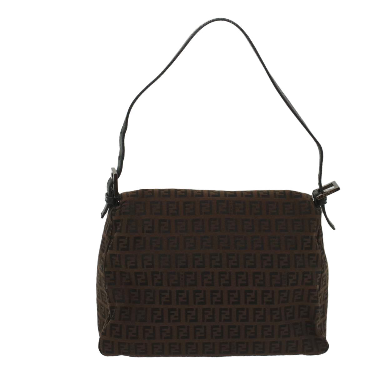 Luxury FendiZucchino Canvas Mamma Baguette Shoulder Bag Brownyk8935