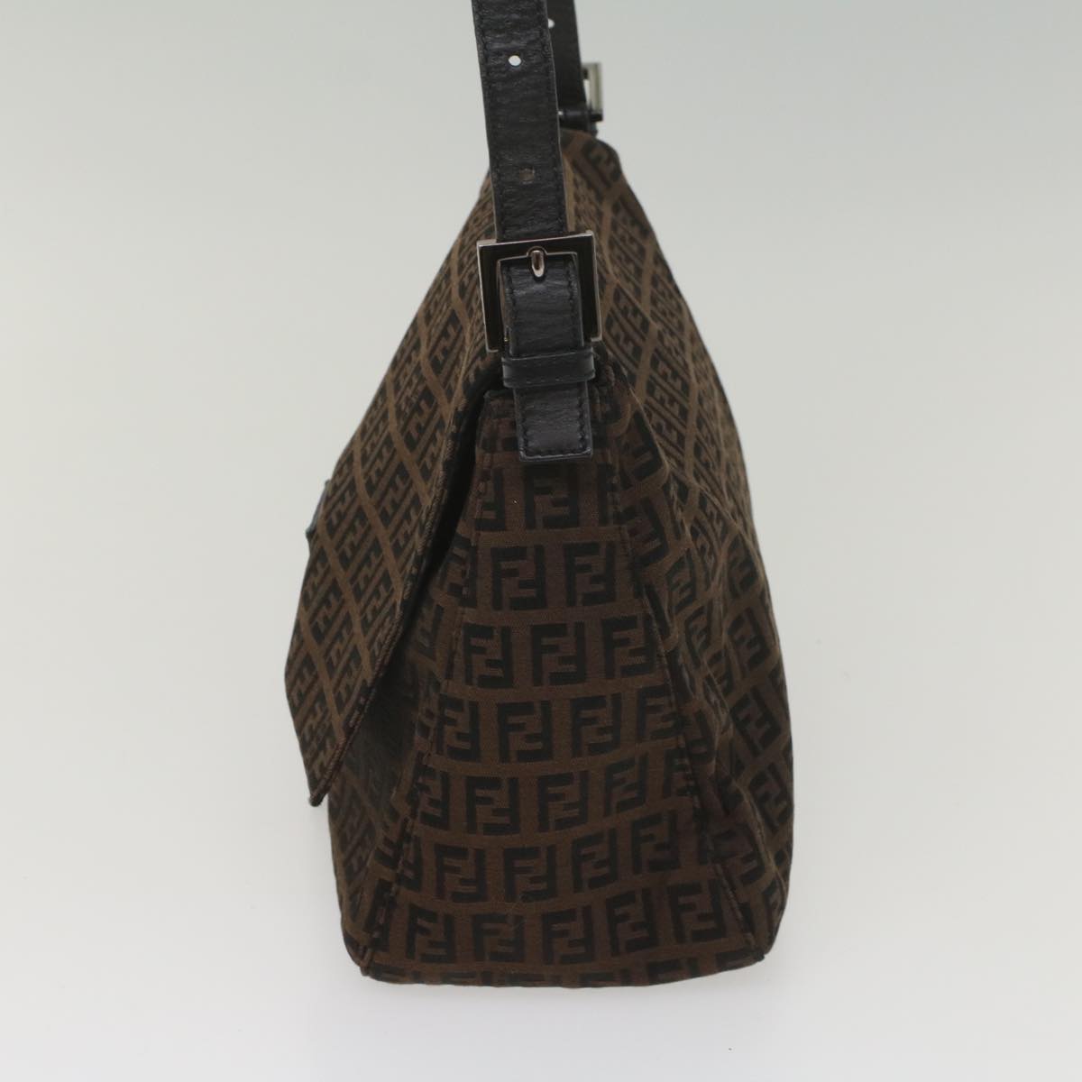 Luxury FendiZucchino Canvas Mamma Baguette Shoulder Bag Brownyk8935