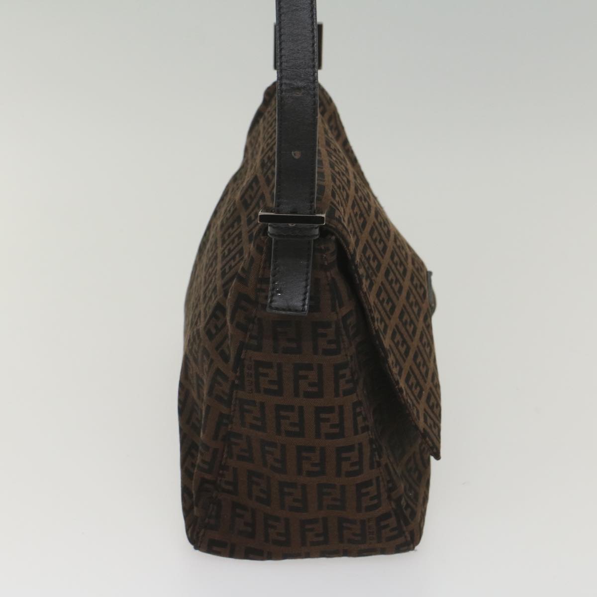 Luxury FendiZucchino Canvas Mamma Baguette Shoulder Bag Brownyk8935