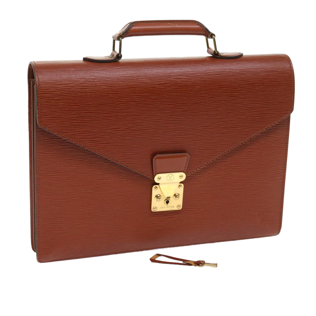 LOUIS VUITTON Epi Serviette Conseiller Briefcase Brown M54423 LV yk8955
