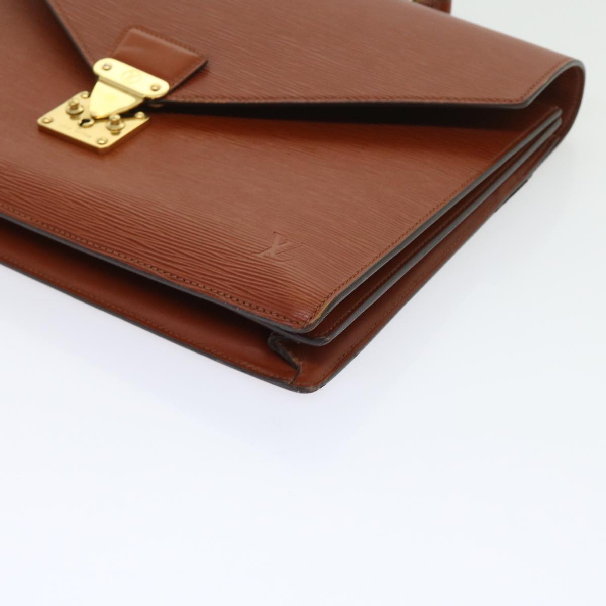 LOUIS VUITTON Epi Serviette Conseiller Briefcase Brown M54423 LV yk8955
