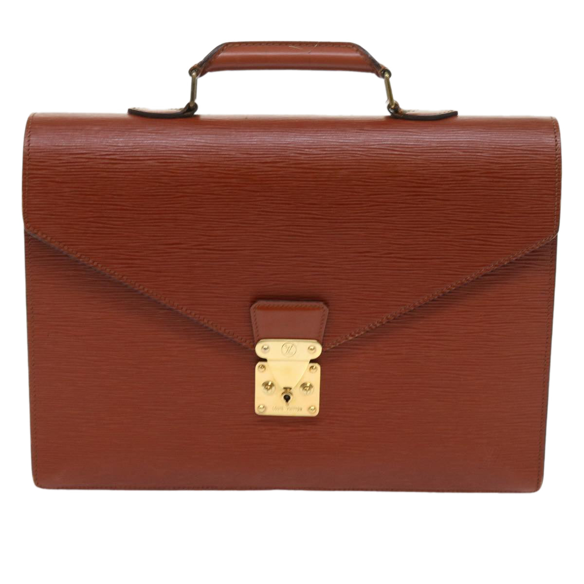 LOUIS VUITTON Epi Serviette Conseiller Briefcase Brown M54423 LV yk8955