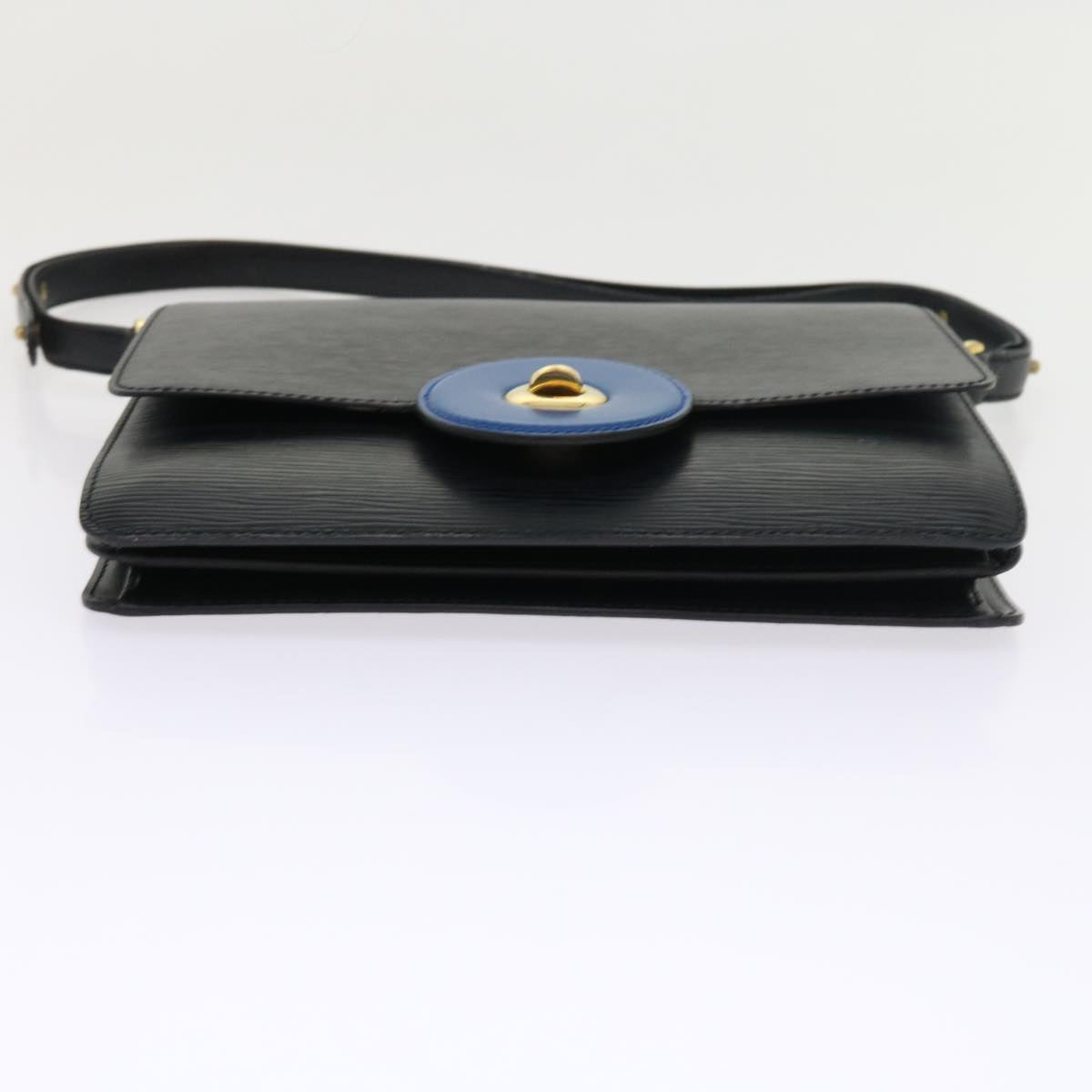 LOUIS VUITTON Epi Bicolor Free Run Hand Bag Black Blue M52415 LV yk8959