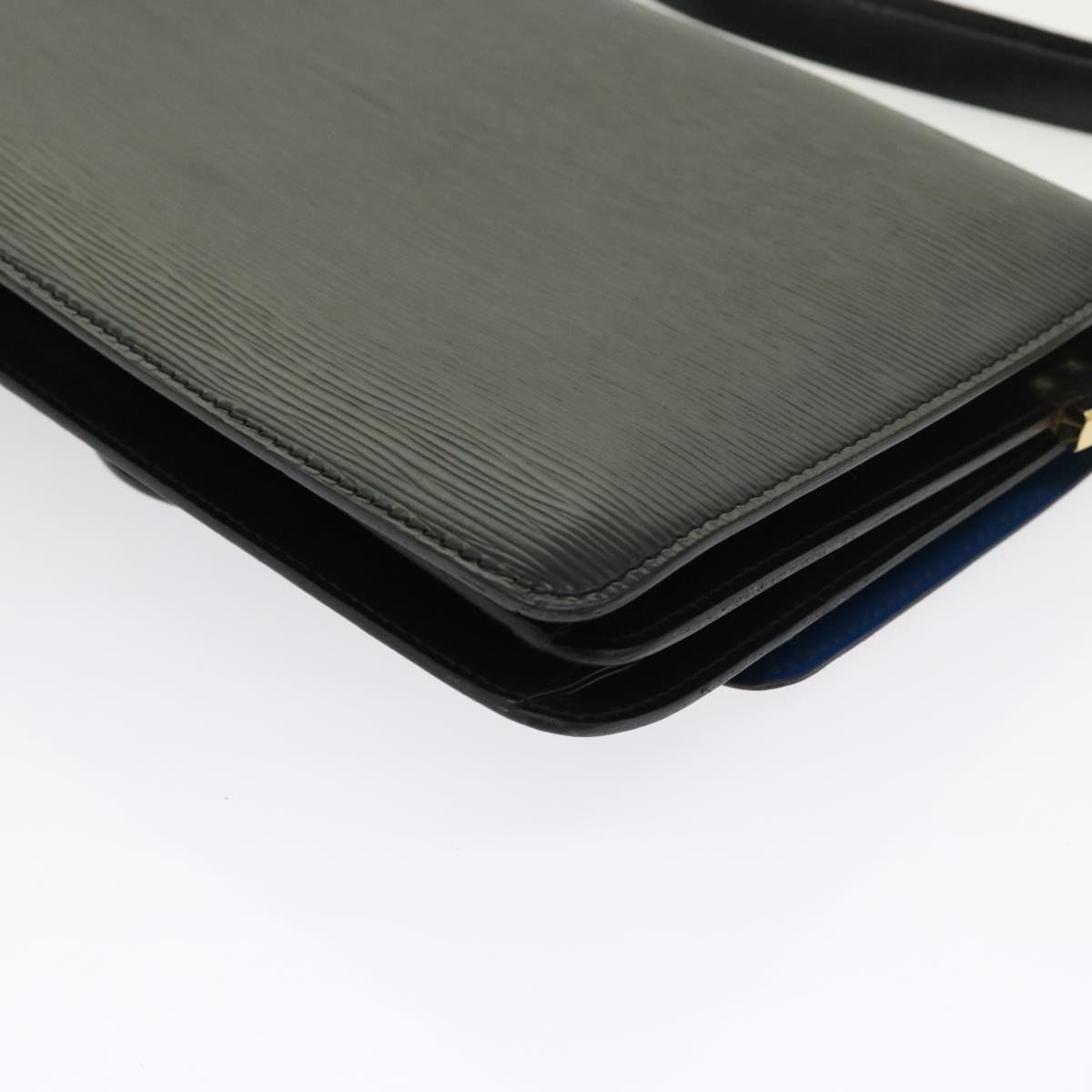 LOUIS VUITTON Epi Bicolor Free Run Hand Bag Black Blue M52415 LV yk8959