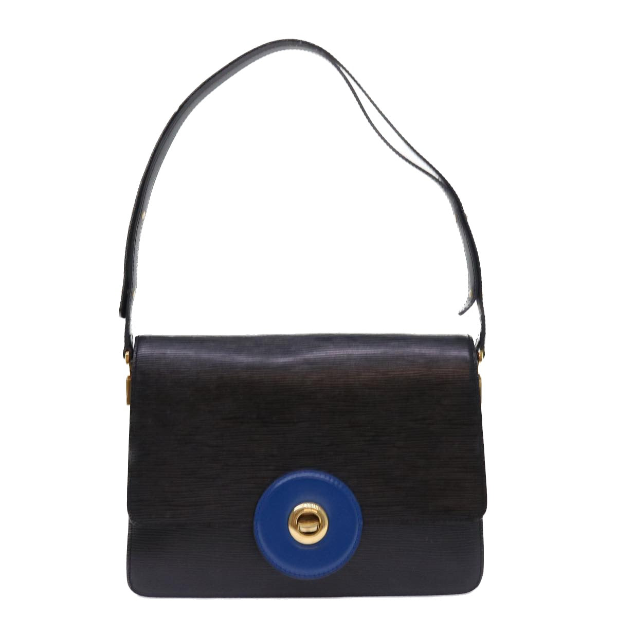 LOUIS VUITTON Epi Bicolor Free Run Hand Bag Black Blue M52415 LV yk8959