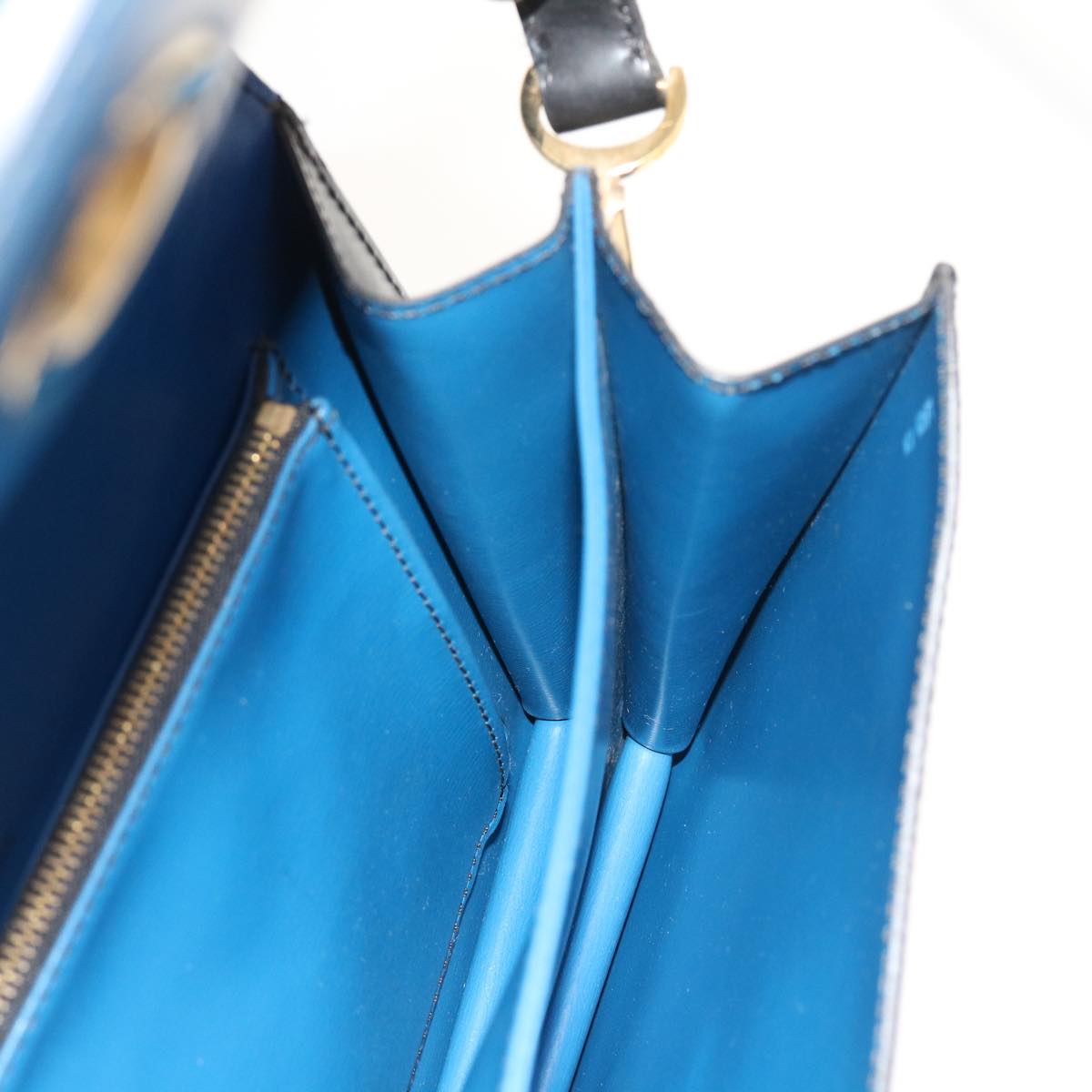 LOUIS VUITTON Epi Bicolor Free Run Hand Bag Black Blue M52415 LV yk8959
