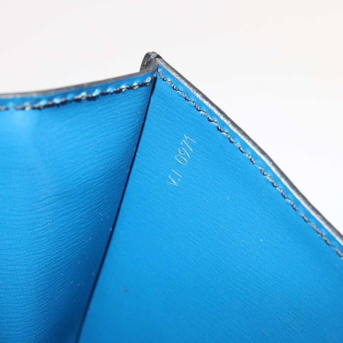 LOUIS VUITTON Epi Bicolor Free Run Hand Bag Black Blue M52415 LV yk8959