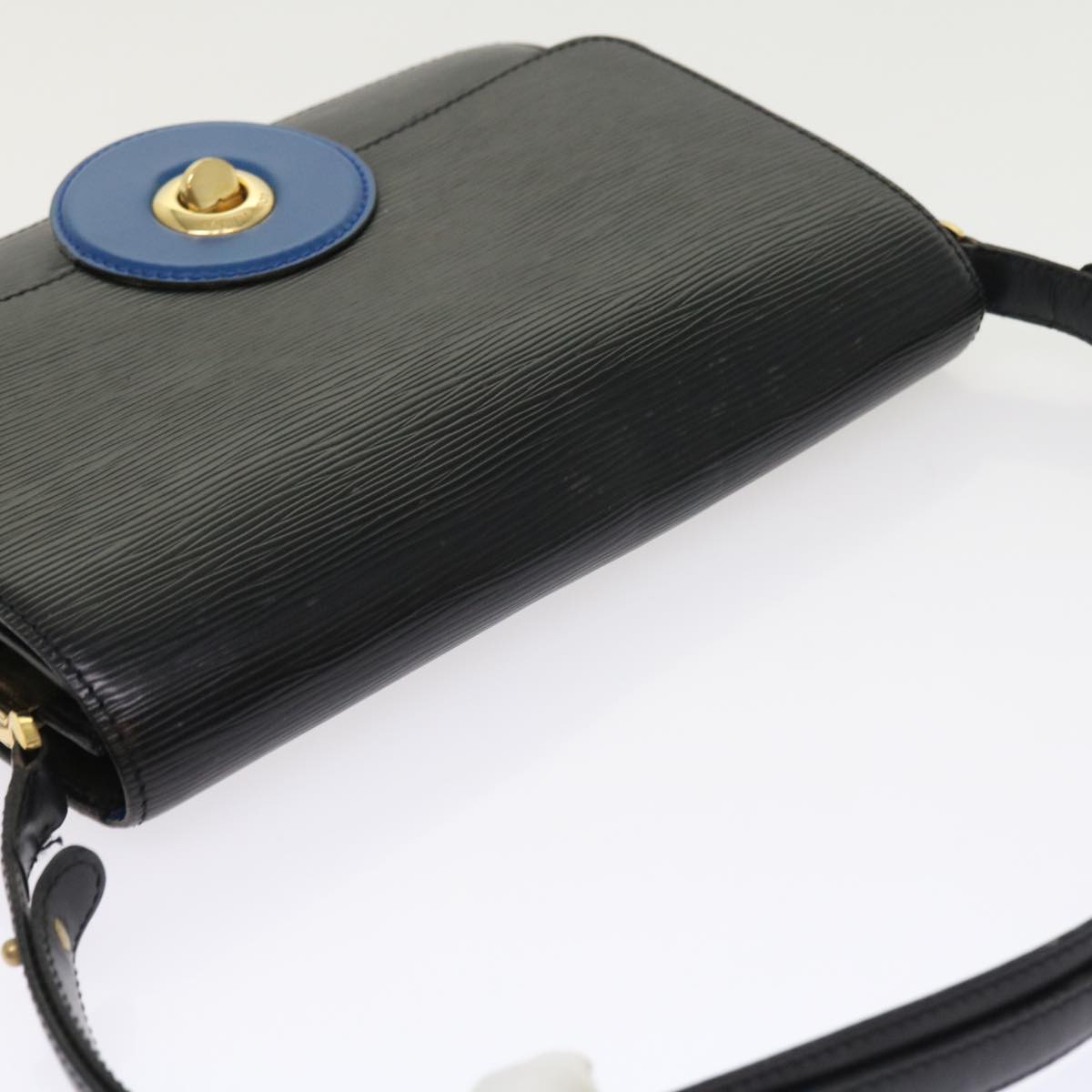 LOUIS VUITTON Epi Bicolor Free Run Hand Bag Black Blue M52415 LV yk8959