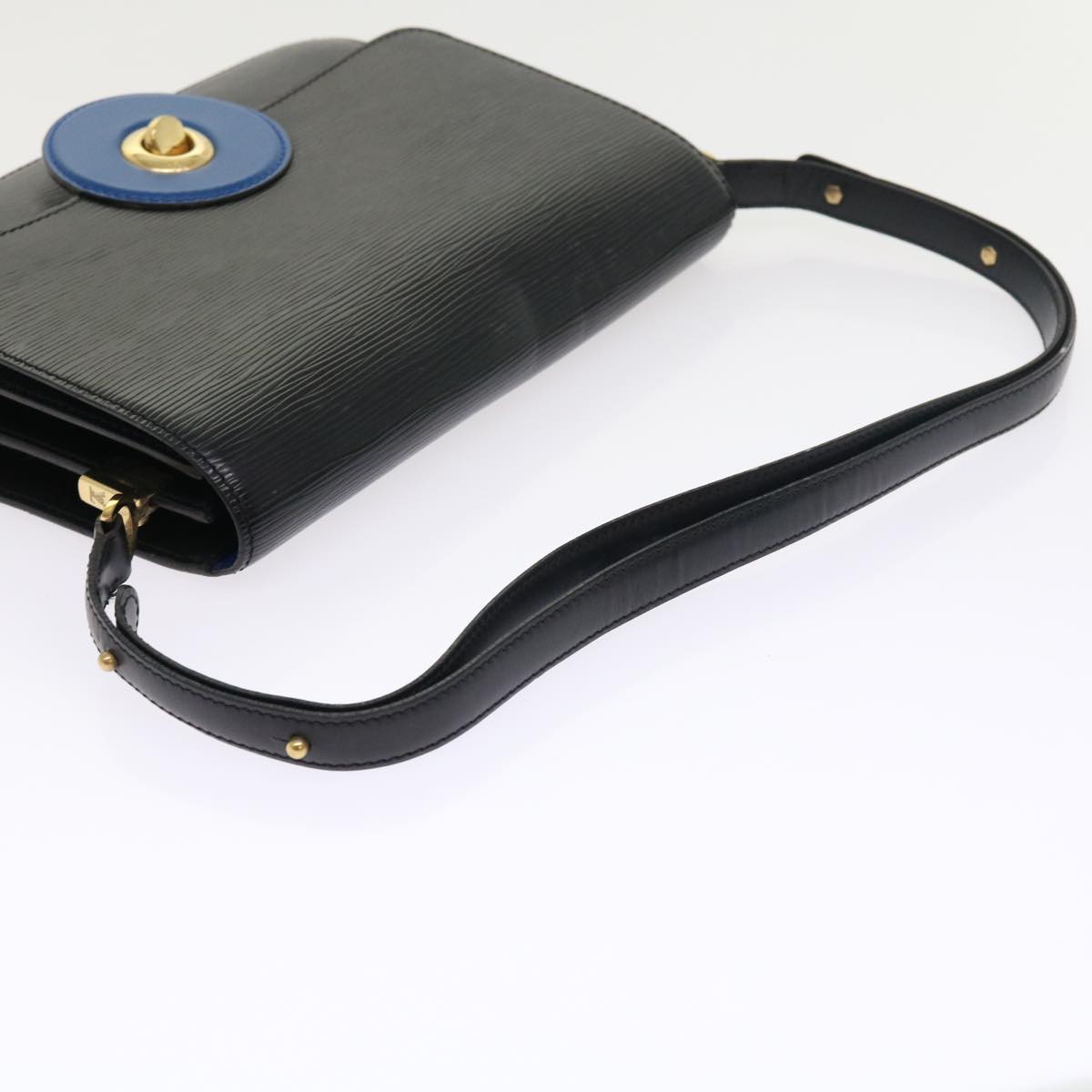 LOUIS VUITTON Epi Bicolor Free Run Hand Bag Black Blue M52415 LV yk8959