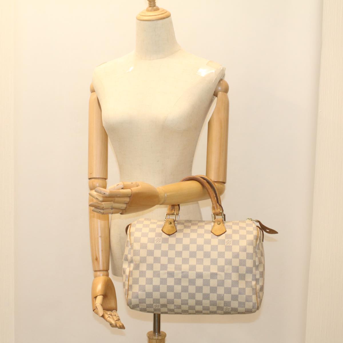 LOUIS VUITTON Damier Azur Speedy 30 Hand Bag N41533 LV yk8965
