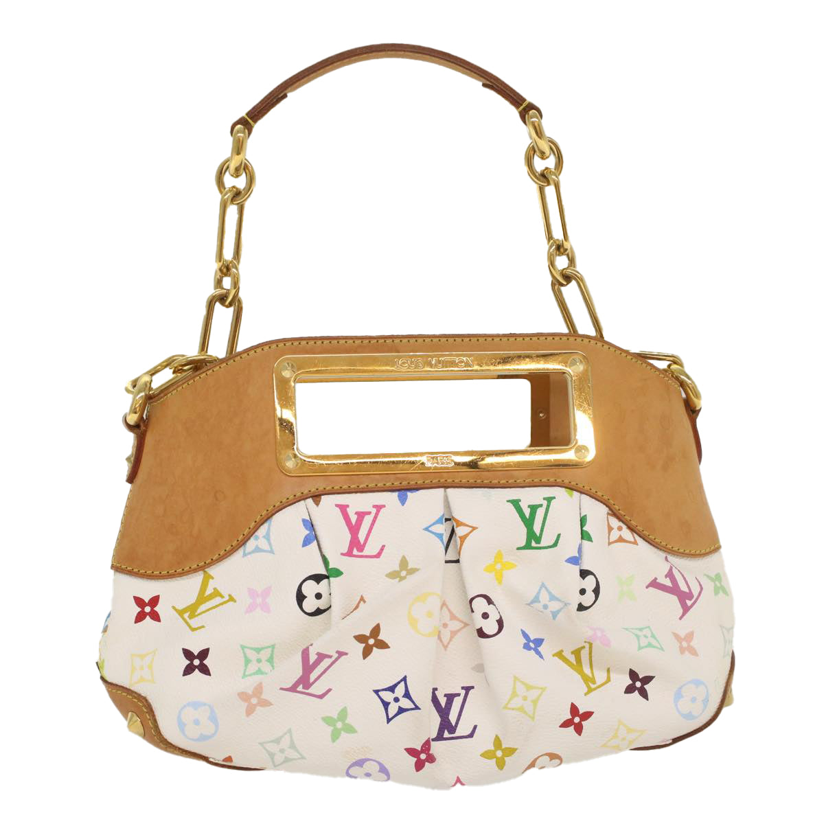 LOUIS VUITTON Monogram Multicolor Judy PM Shoulder Bag White M40257 yk8990