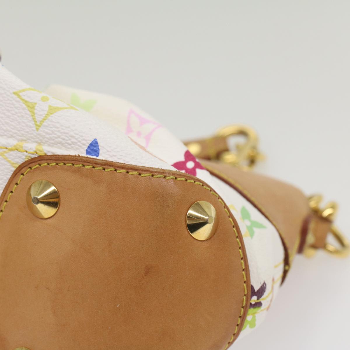 LOUIS VUITTON Monogram Multicolor Judy PM Shoulder Bag White M40257 yk8990