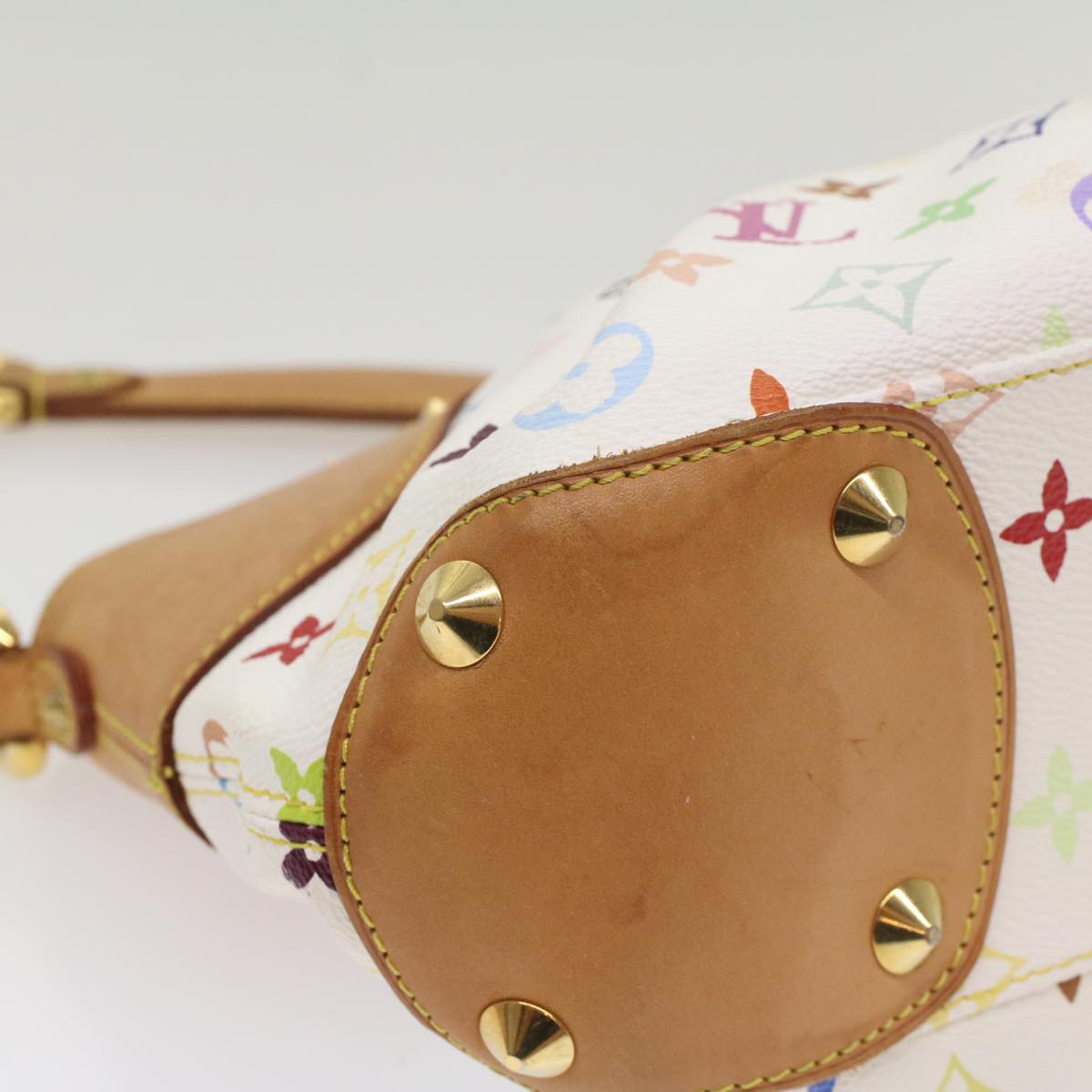 LOUIS VUITTON Monogram Multicolor Judy PM Shoulder Bag White M40257 yk8990