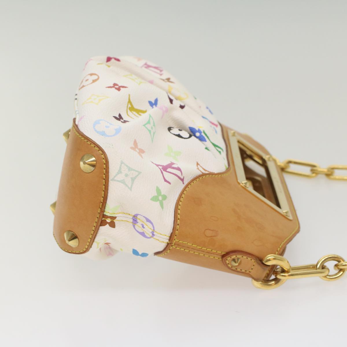 LOUIS VUITTON Monogram Multicolor Judy PM Shoulder Bag White M40257 yk8990
