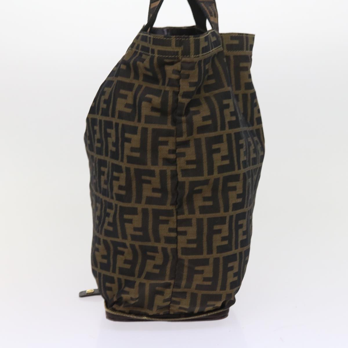 Luxury FendiZucca Canvas Tote Bag Black Brownyk9026