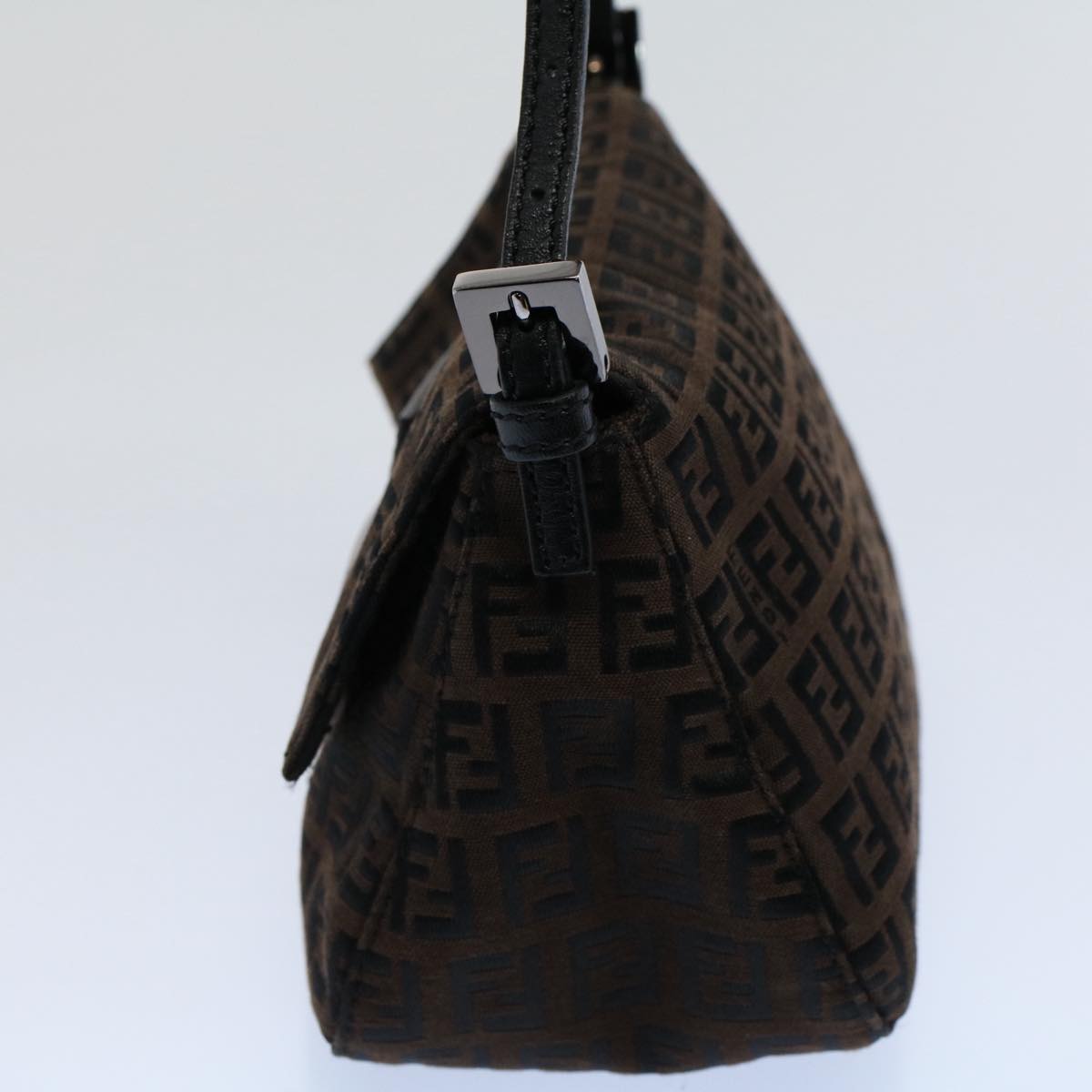 Luxury FendiZucchino Canvas Mini Mamma Baguette Shoulder Bag Brownyk9034