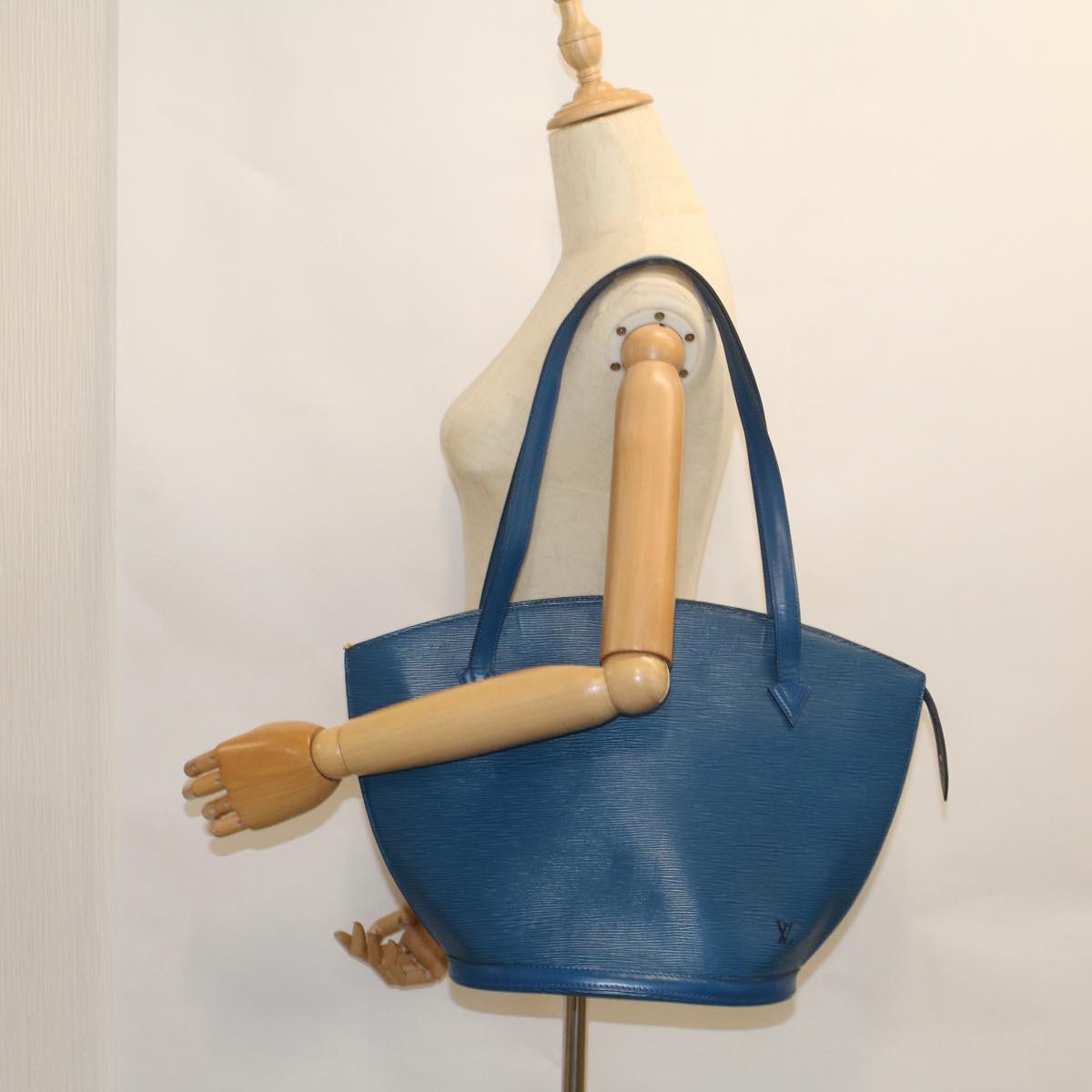 LOUIS VUITTON Epi Saint Jacques Shopping Shoulder Bag Blue M52275 LV yk9094