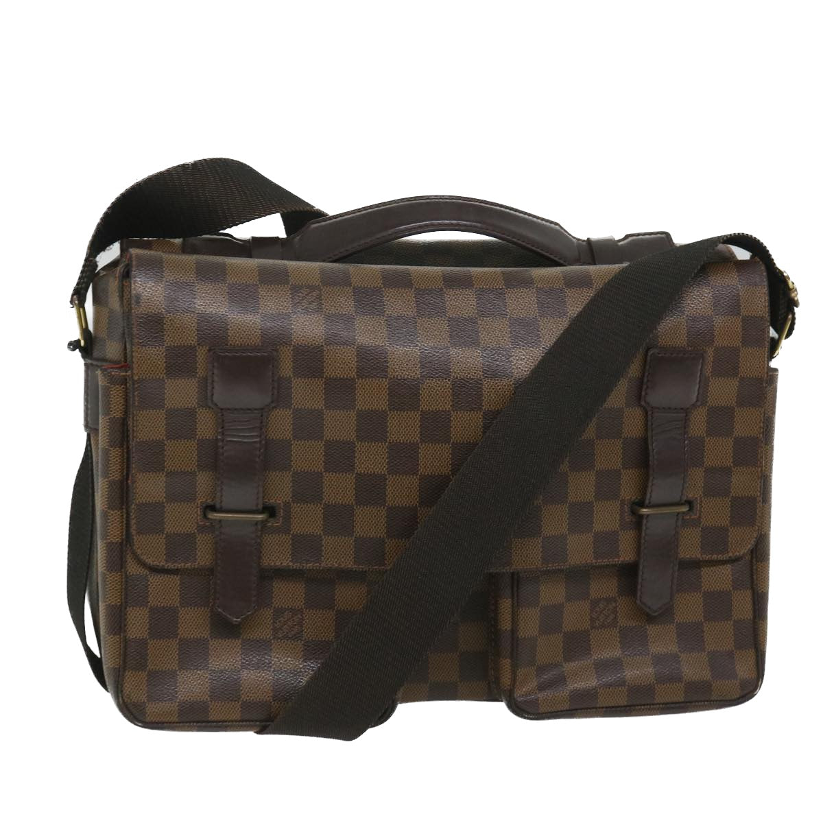 LOUIS VUITTON Damier Ebene Broadway Shoulder Bag N42270 LV yk9099