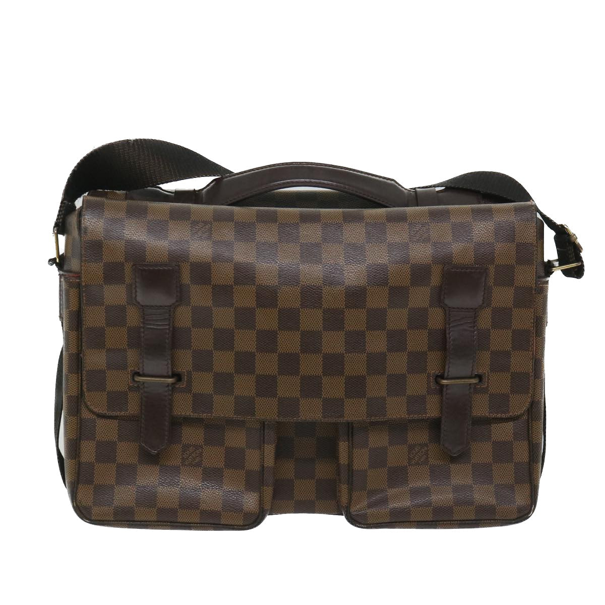 LOUIS VUITTON Damier Ebene Broadway Shoulder Bag N42270 LV yk9099