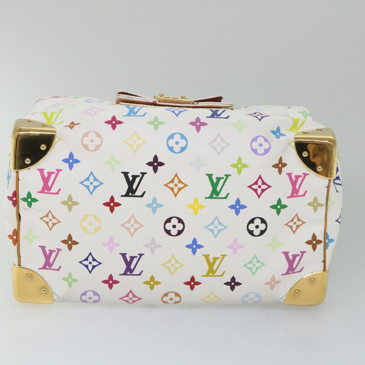 LOUIS VUITTON Monogram Multicolor Speedy 30 Hand Bag White M92643 LV yk9115