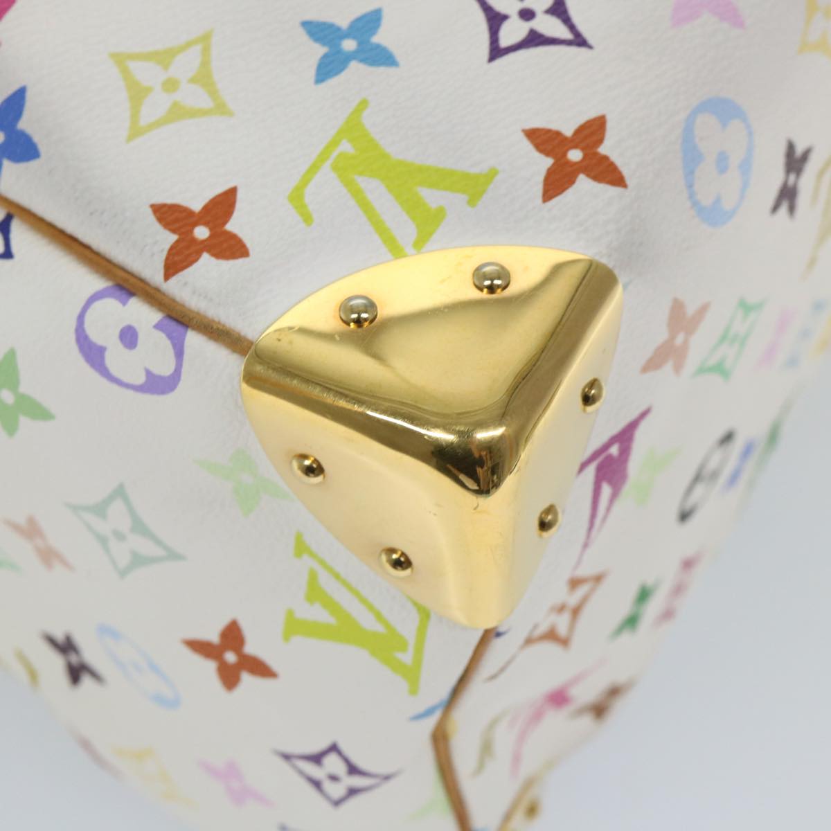LOUIS VUITTON Monogram Multicolor Speedy 30 Hand Bag White M92643 LV yk9115