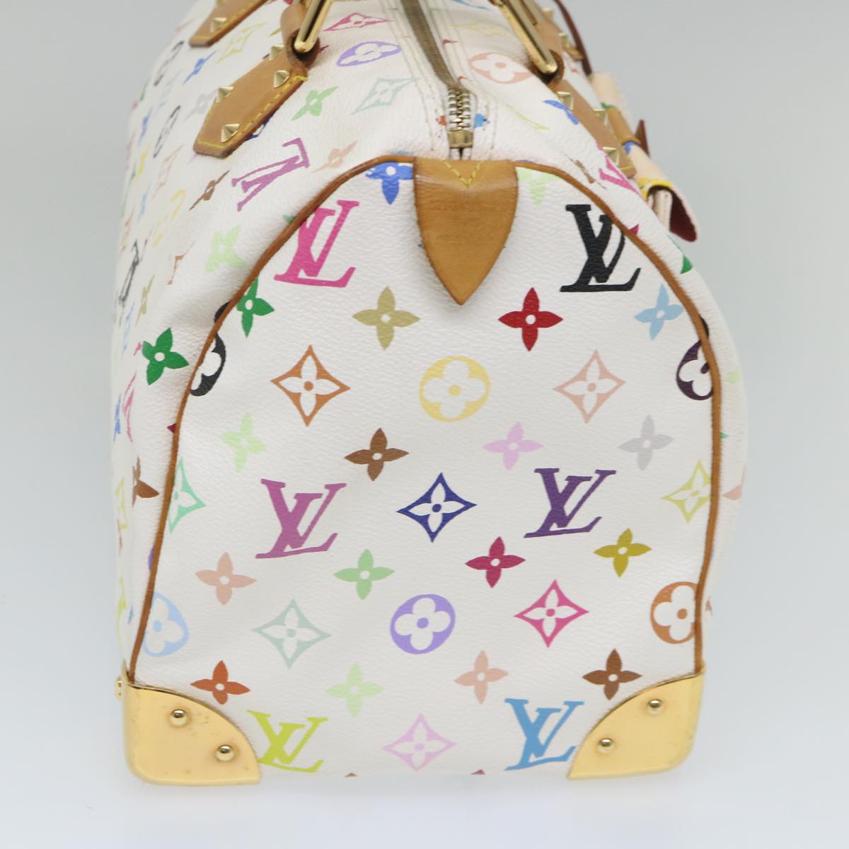 LOUIS VUITTON Monogram Multicolor Speedy 30 Hand Bag White M92643 LV yk9115