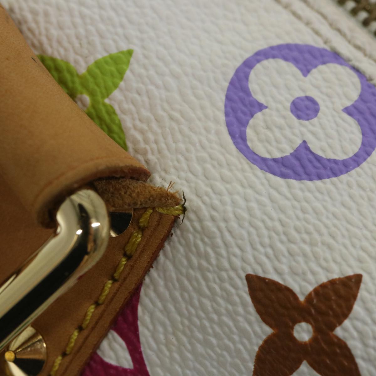 LOUIS VUITTON Monogram Multicolor Speedy 30 Hand Bag White M92643 LV yk9115