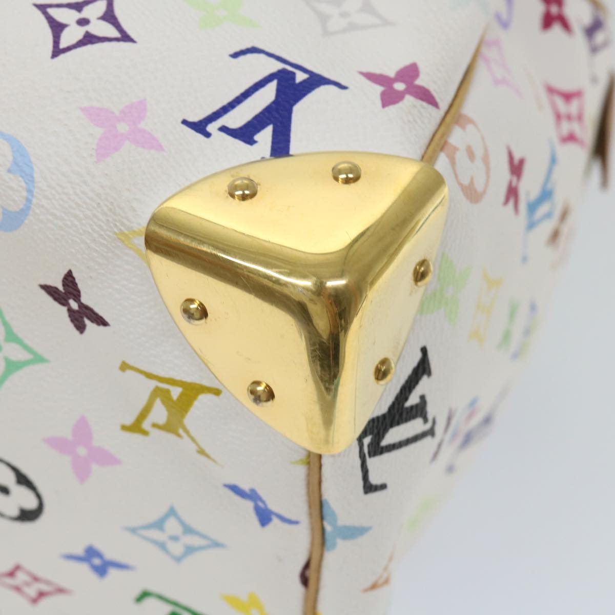 LOUIS VUITTON Monogram Multicolor Speedy 30 Hand Bag White M92643 LV yk9116