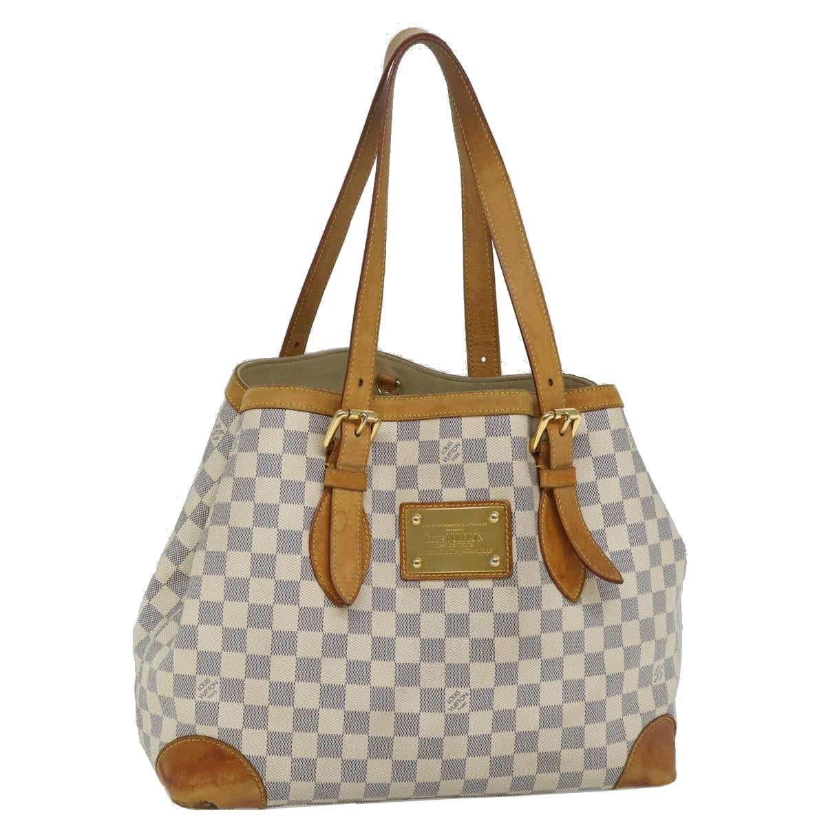 LOUIS VUITTON Damier Azur Hampstead MM Tote Bag N51206 LV yk9130