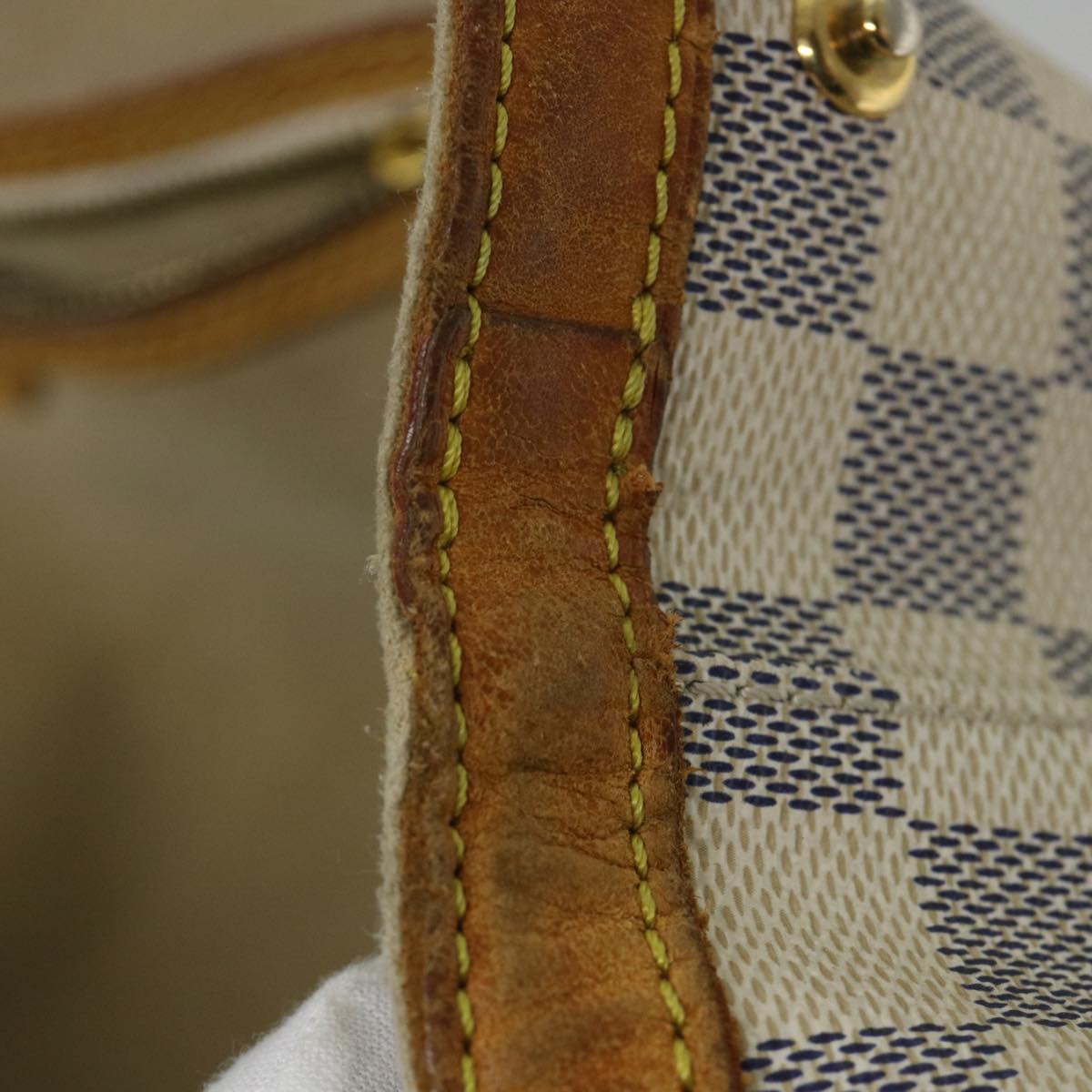 LOUIS VUITTON Damier Azur Hampstead MM Tote Bag N51206 LV yk9130
