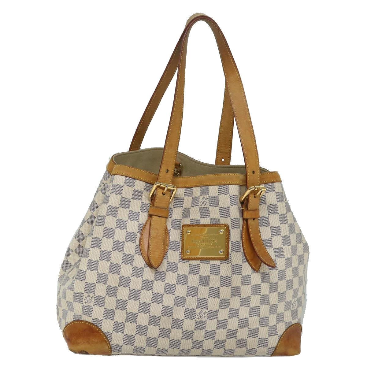 LOUIS VUITTON Damier Azur Hampstead MM Tote Bag N51206 LV yk9130