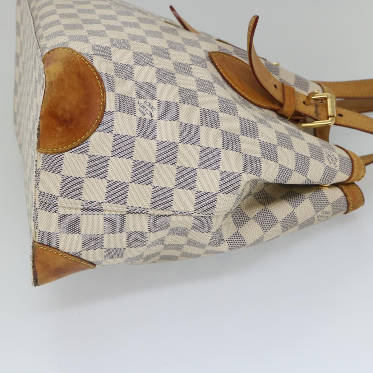 LOUIS VUITTON Damier Azur Hampstead MM Tote Bag N51206 LV yk9130