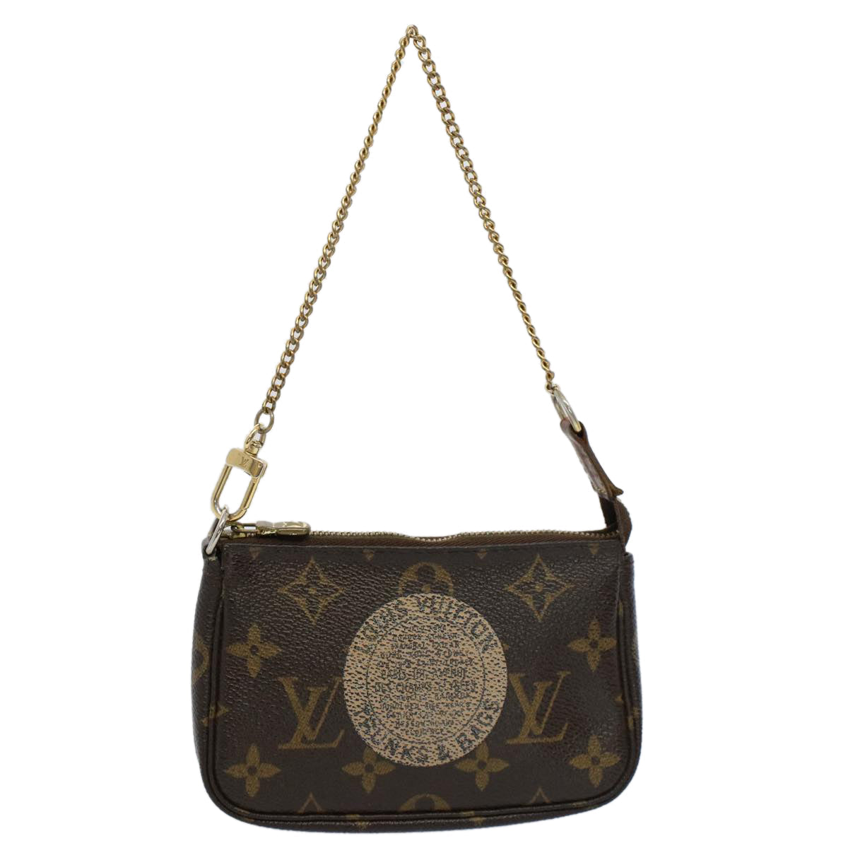 LOUIS VUITTON Monogram T&B Mini Pochette Accessoires Pouch M60153 LV yk9138